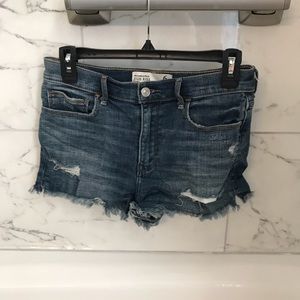 Abercrombie & Fitch denim high rise shorts